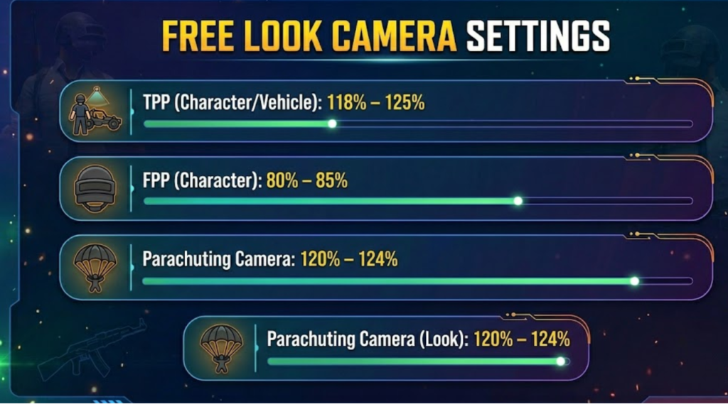 BGMI Free Look Camera Settings