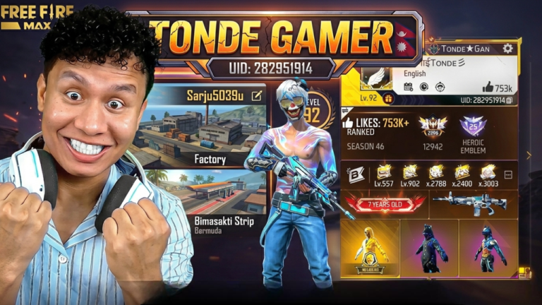 Tonde Gamer UID – Free Fire ID, Stats, Real Name, Guild, and YouTube ...